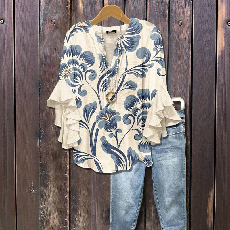 Caroline™ - Timeless Floral Blouse