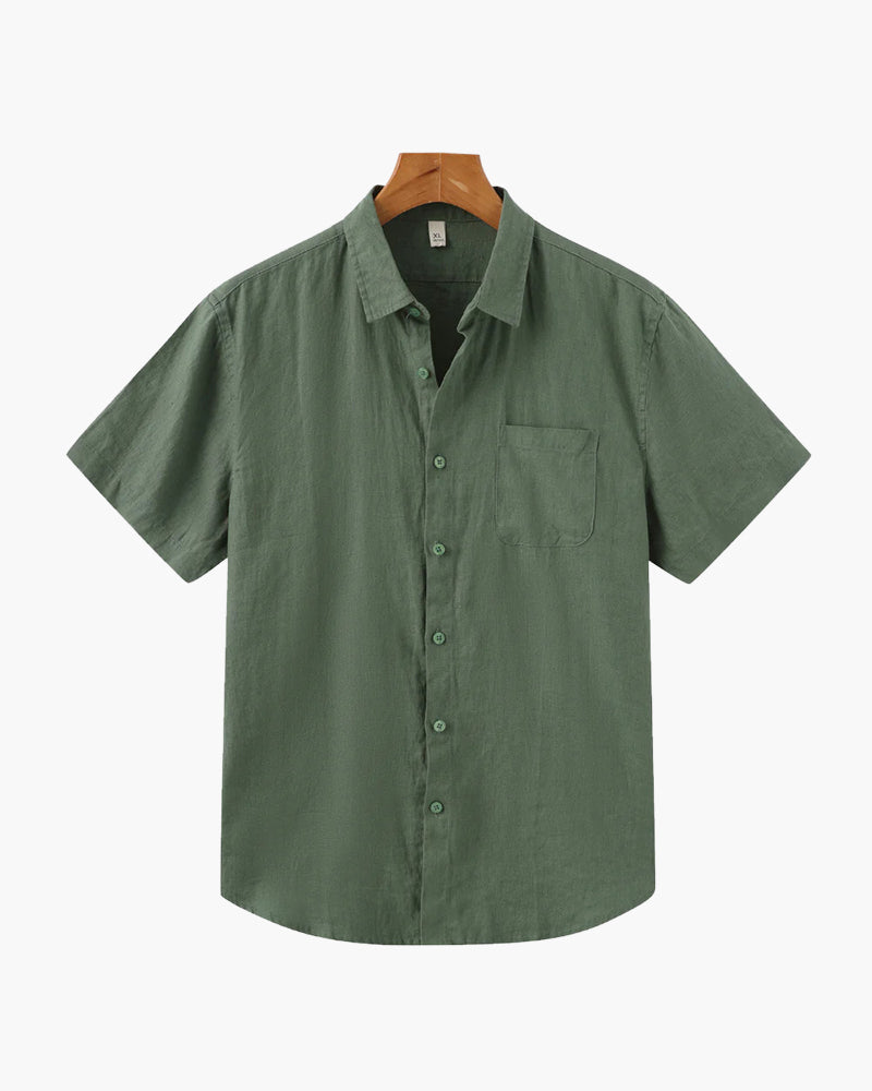 Short-sleeve Linen Shirt