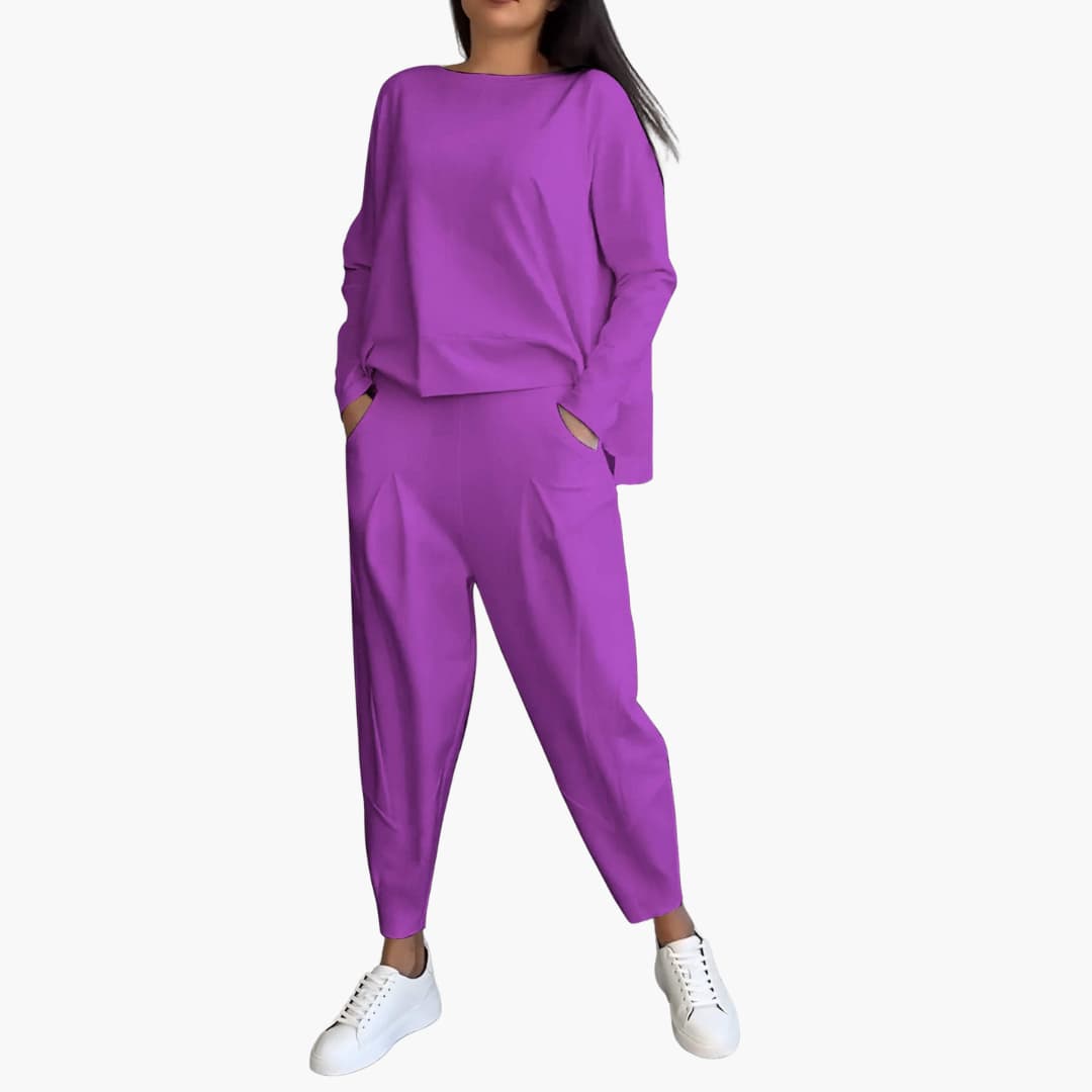 Diane – Comfortable Two-Piece Set with Round Neck