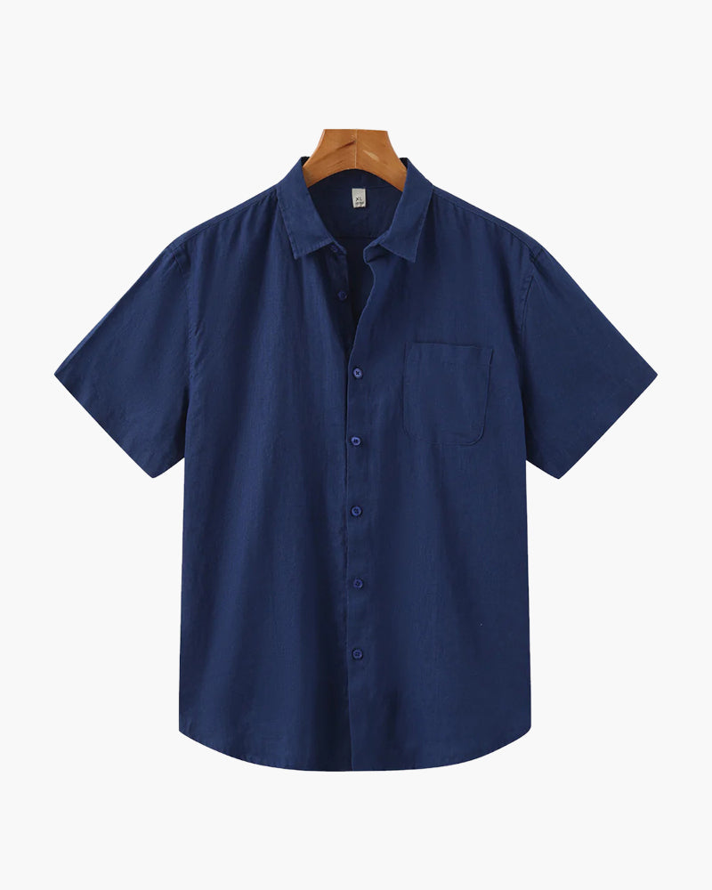 Short-sleeve Linen Shirt