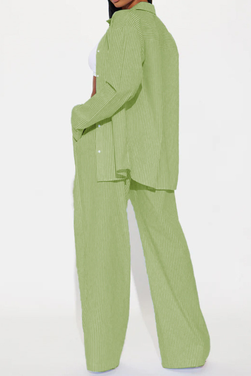 Pascale - Comfortable Striped Two-Piece Set