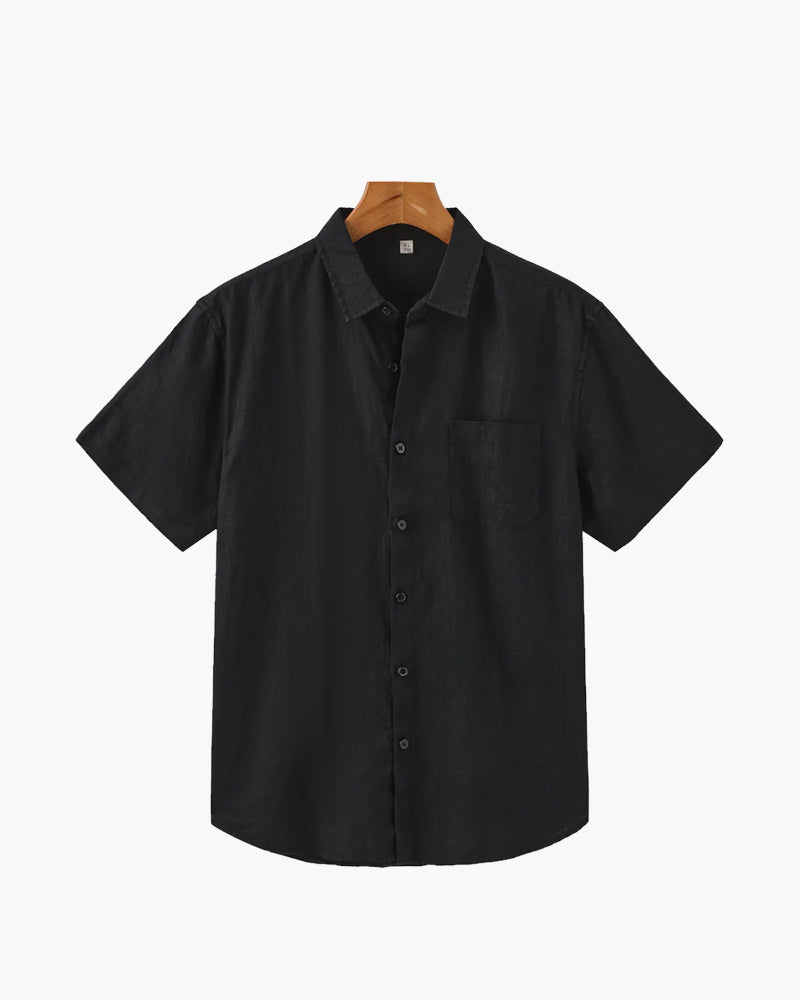 Short-sleeve Linen Shirt