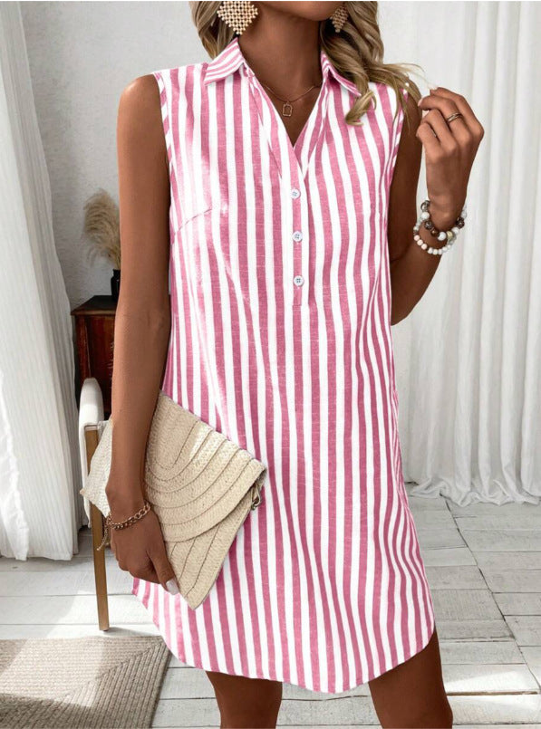 Ann™ - Timeless Striped Shirt Dress
