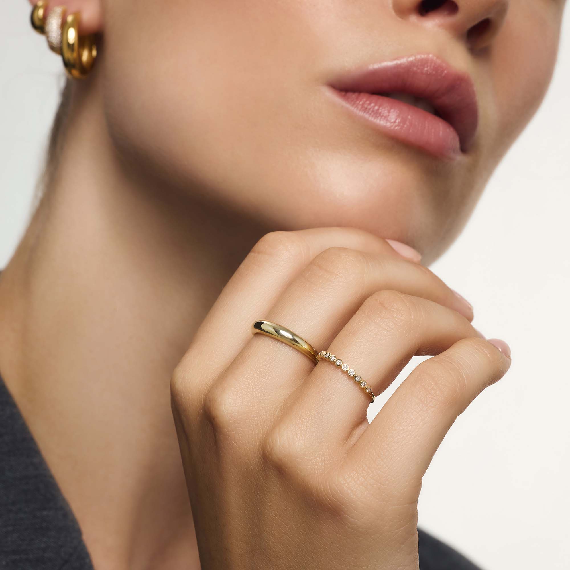 Luna - Pearl Diamond Ring