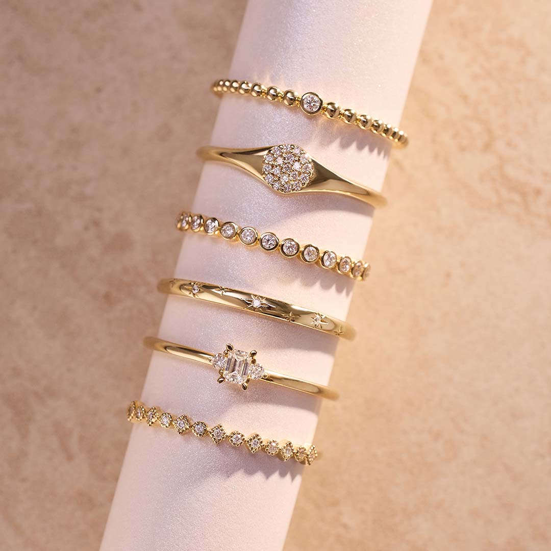 Luna - Pearl Diamond Ring