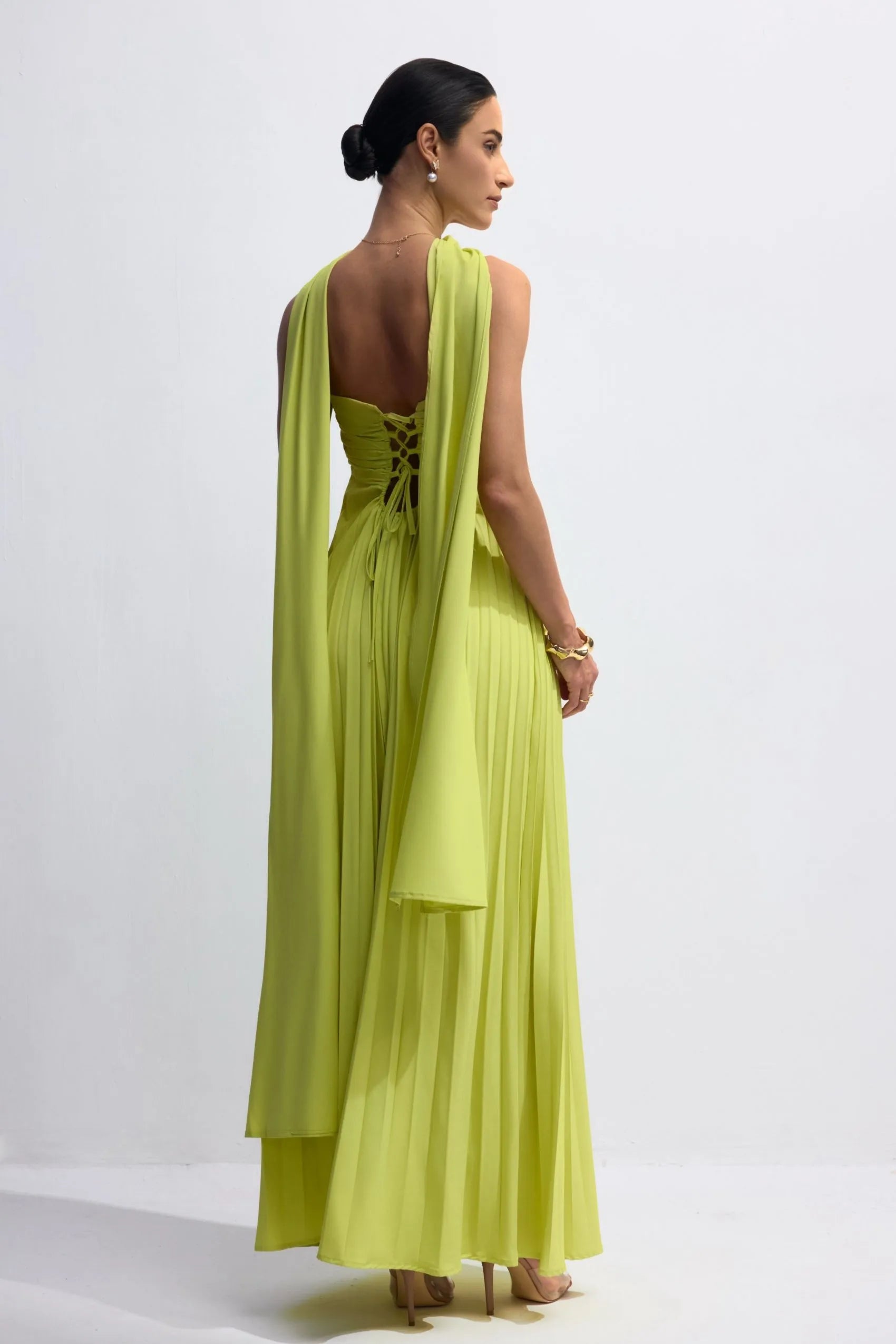Isavelle – Strapless Pleated Long Dress