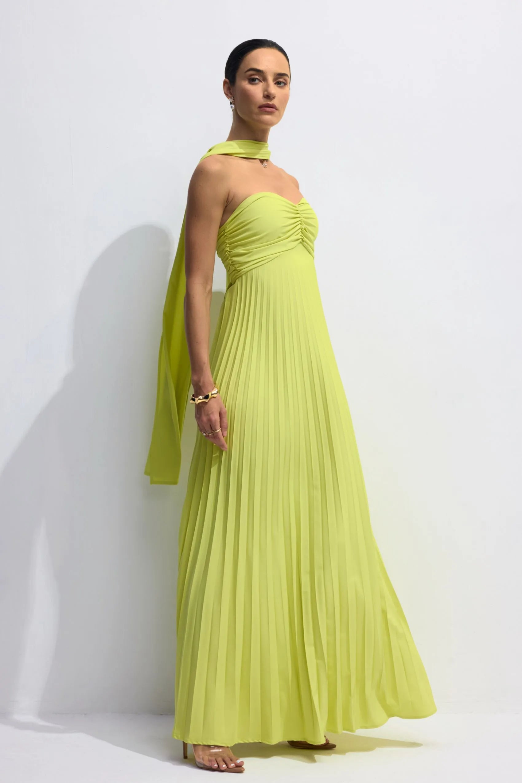 Isavelle – Strapless Pleated Long Dress