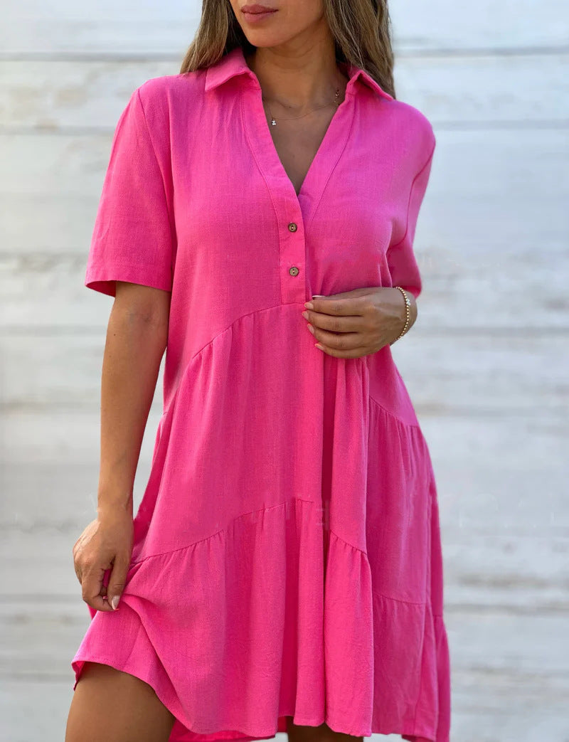 Josianne - Casual Summer Linen Dress