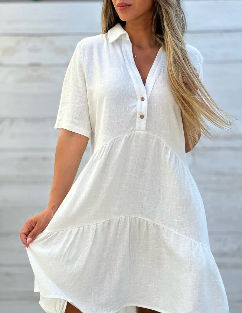 Josianne - Casual Summer Linen Dress