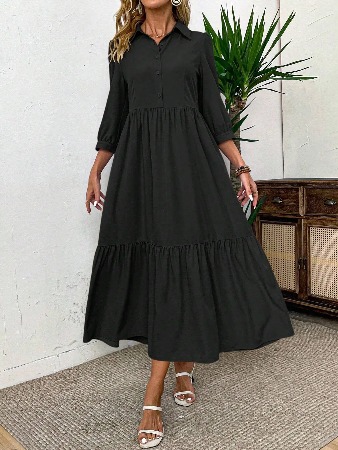 Suzanne - Fluid Shirt Dress