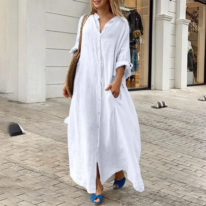 Heidi - Oversized Linen Shirt Dress