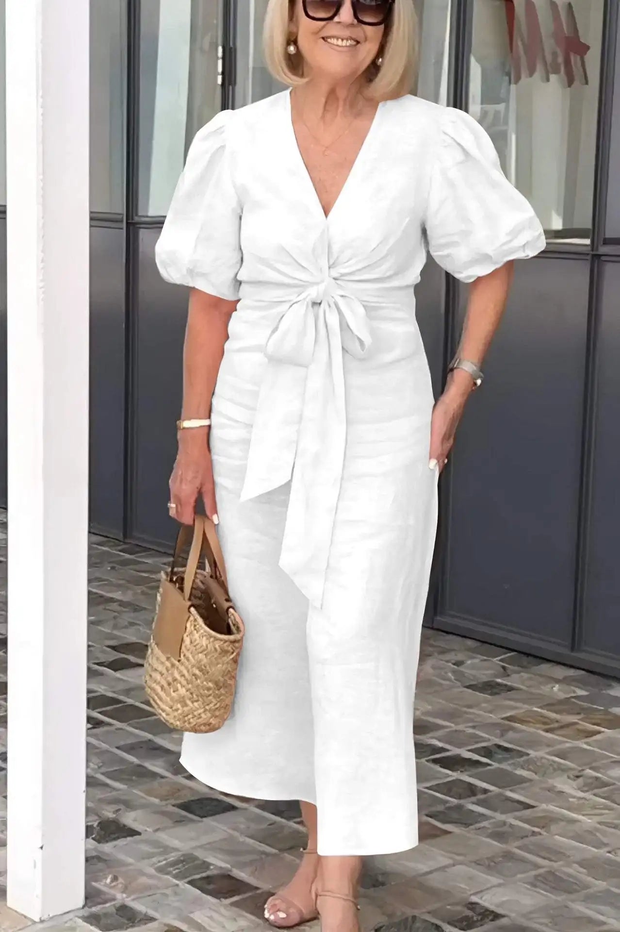 Lila Airy V-Neck Dress