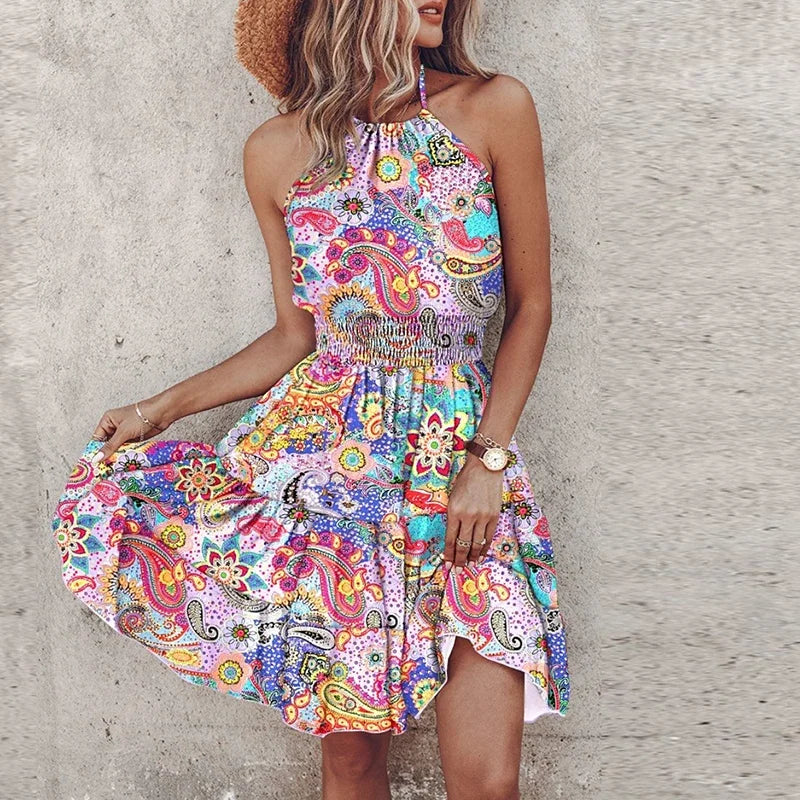 Jann™ - Elegant Printed Mini Dress