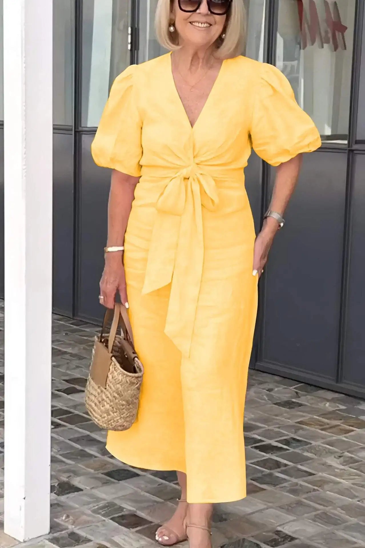 Lila Airy V-Neck Dress