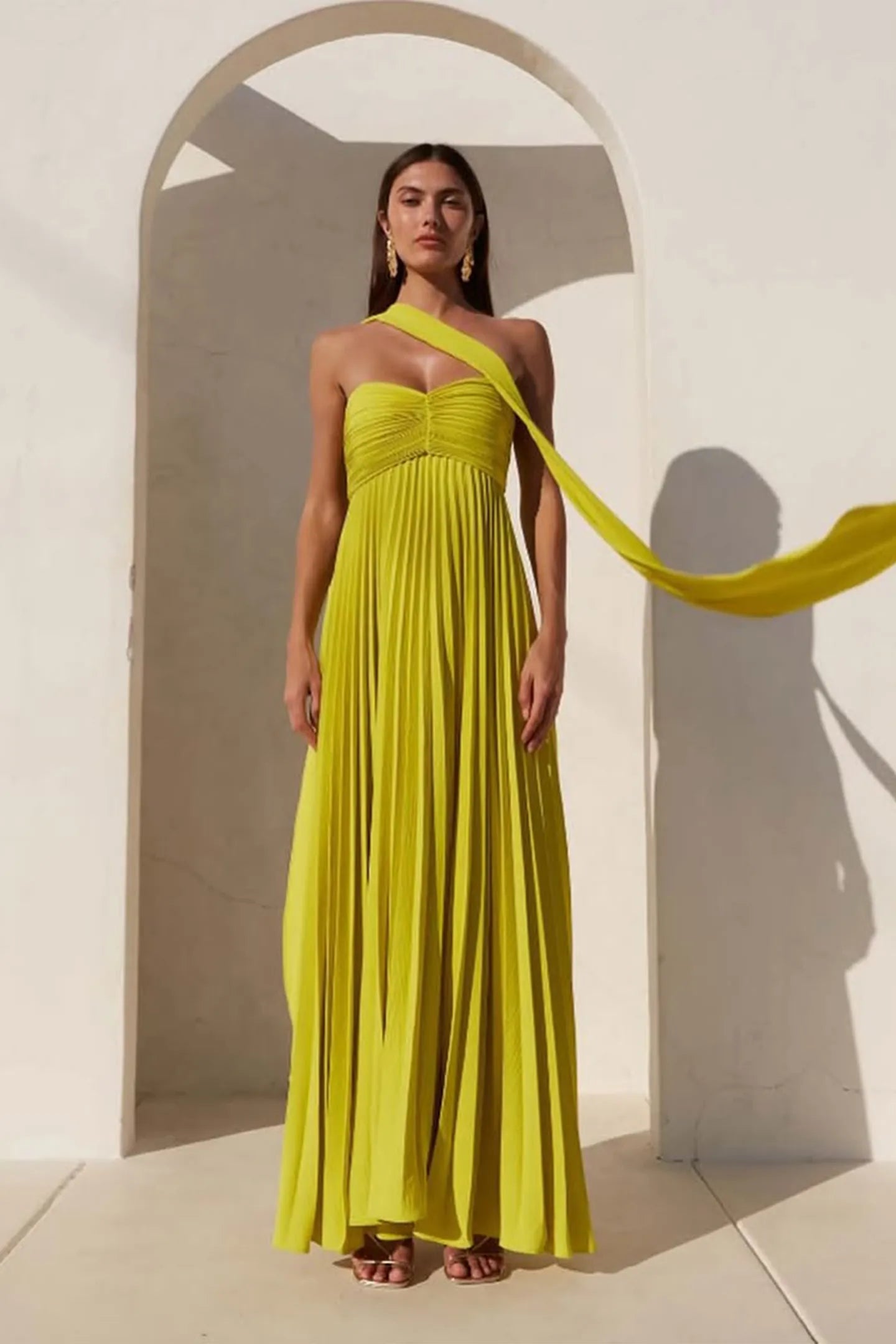 Isavelle – Strapless Pleated Long Dress