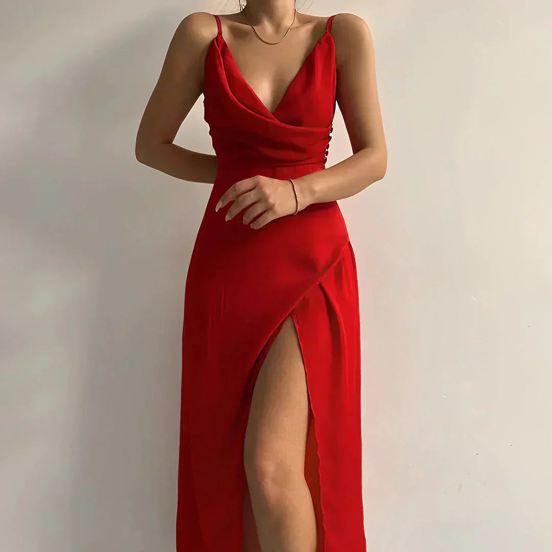 Riley - Draped Neckline Dress