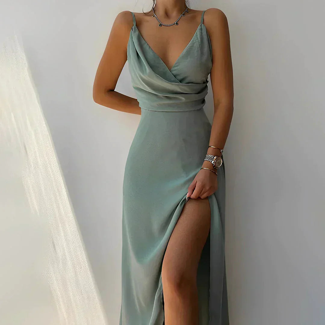 Riley - Draped Neckline Dress