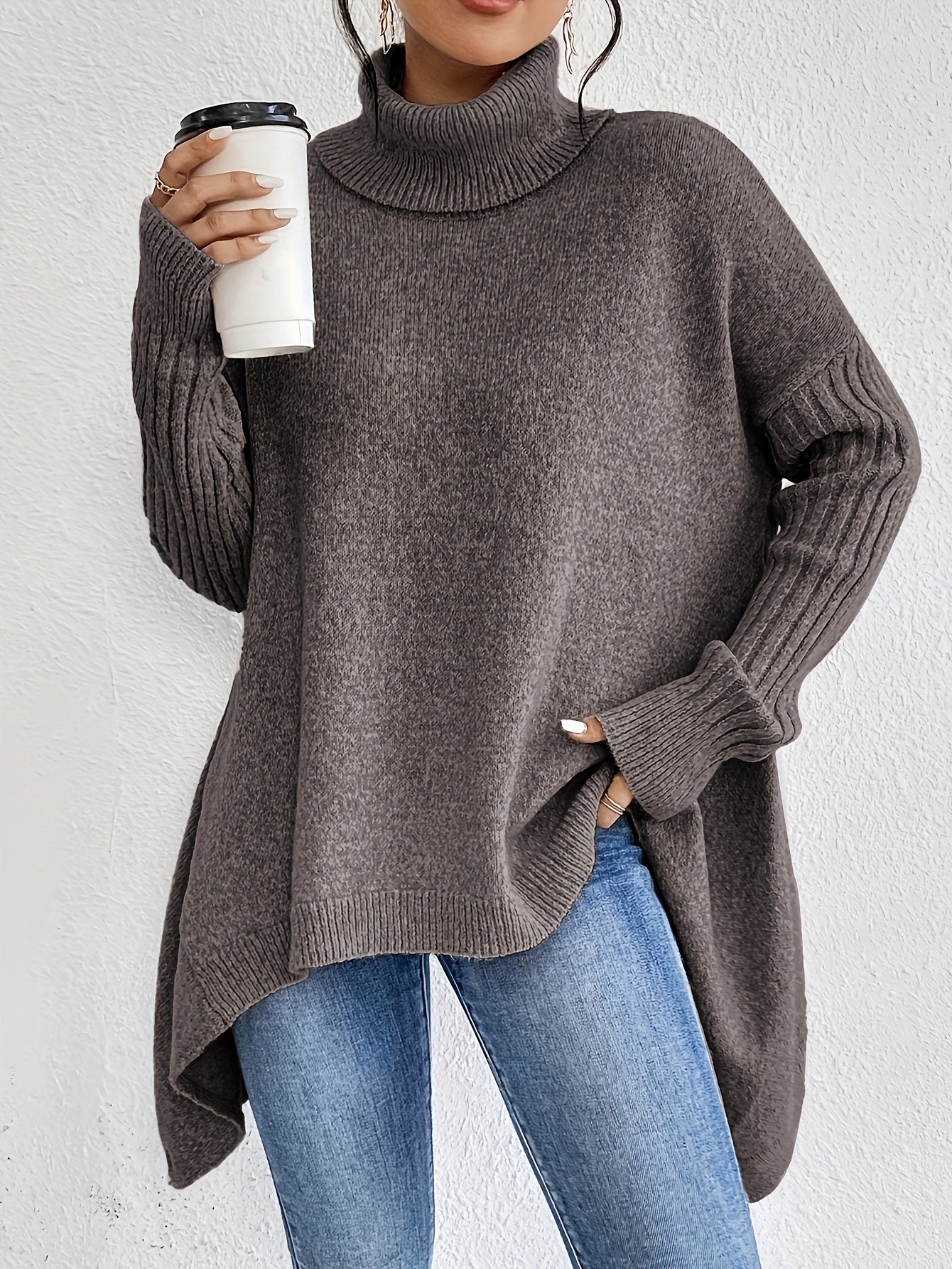 Elena - Luxe Knit High Neck Sweater