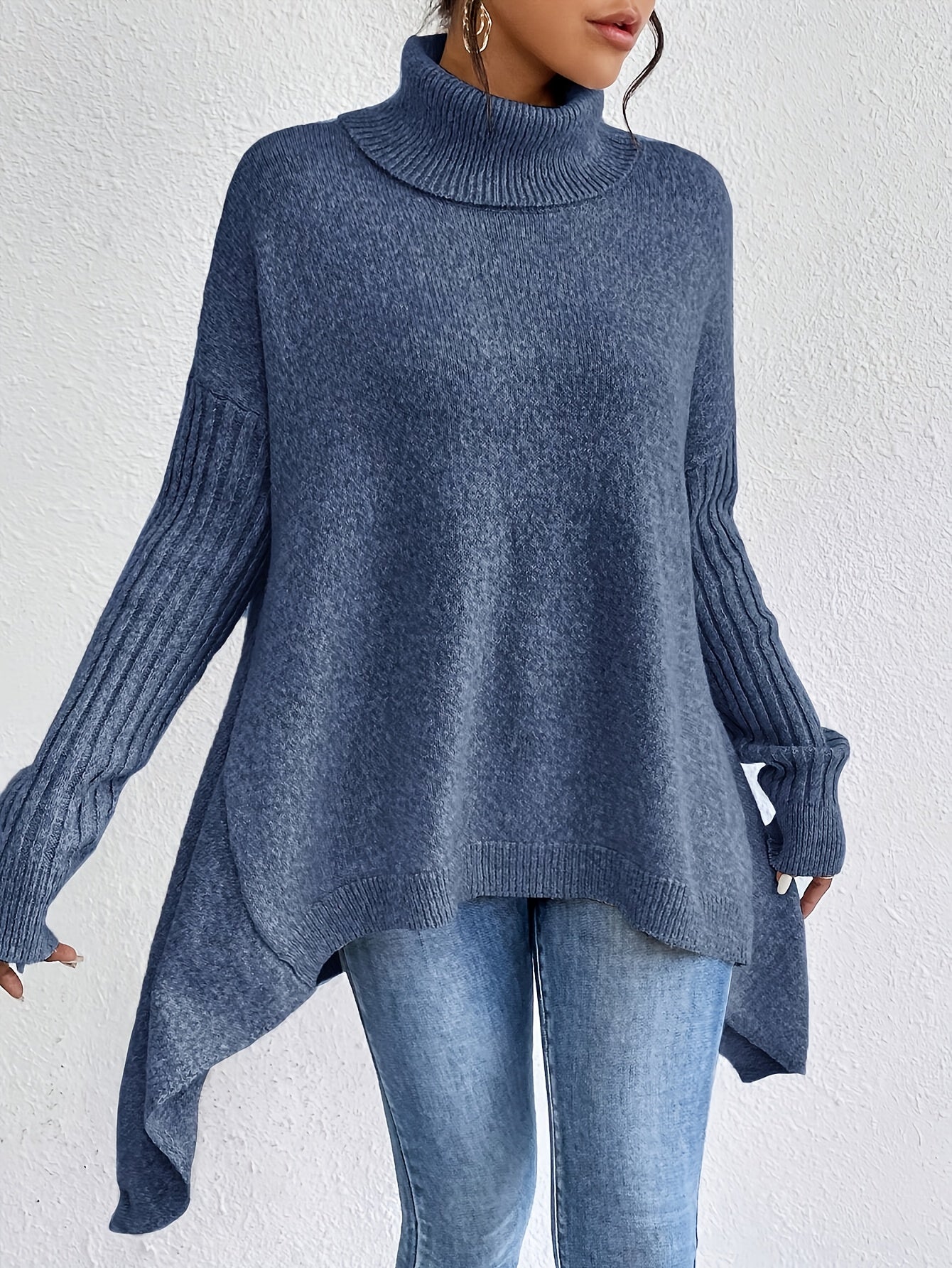 Elena - Luxe Knit High Neck Sweater