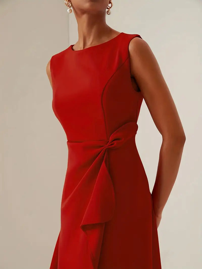 Sonia - Asymmetrical Draped Midi Dress