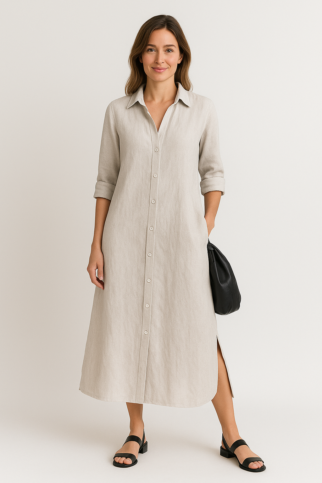 Marie - Oversized Casual Shirt Dress