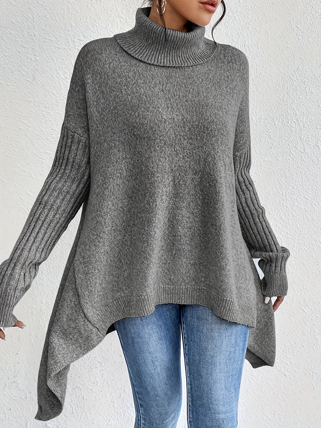 Elena - Luxe Knit High Neck Sweater
