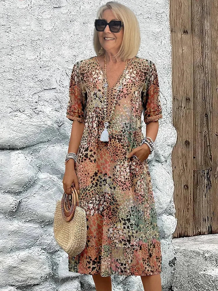 Monica – Elegant Floral Dress