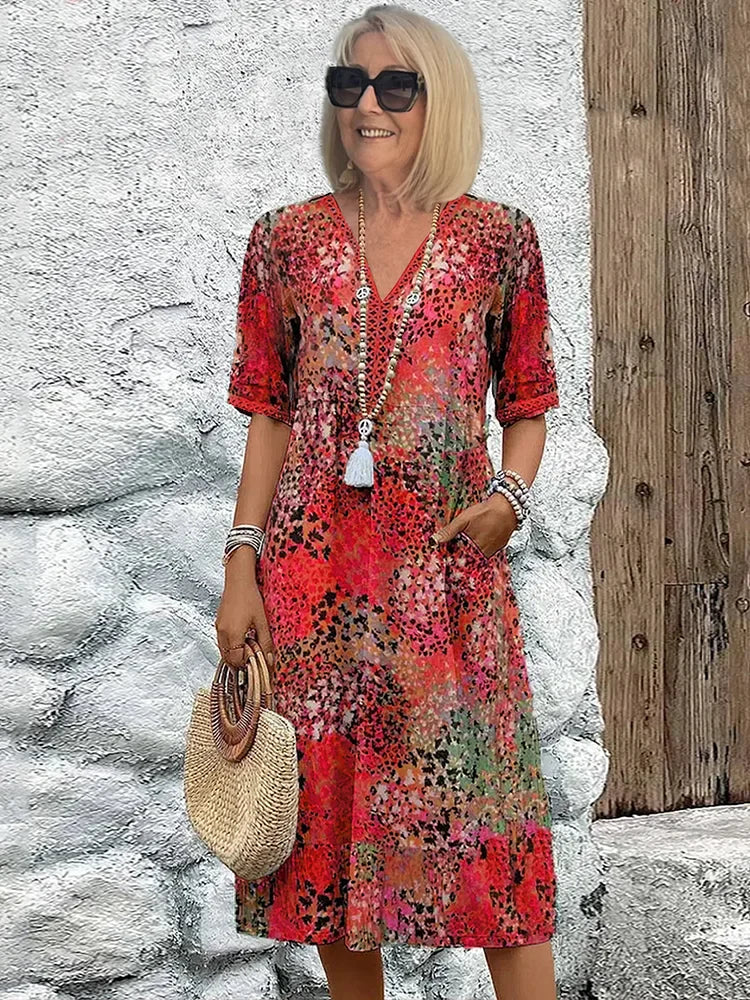 Monica – Elegant Floral Dress