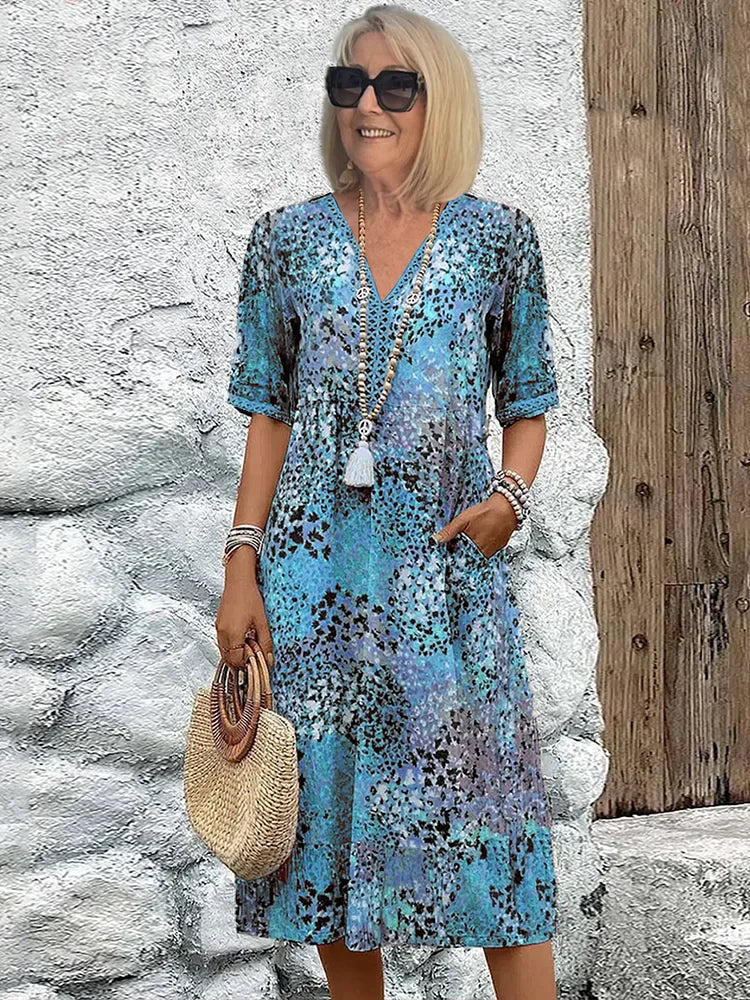 Monica – Elegant Floral Dress