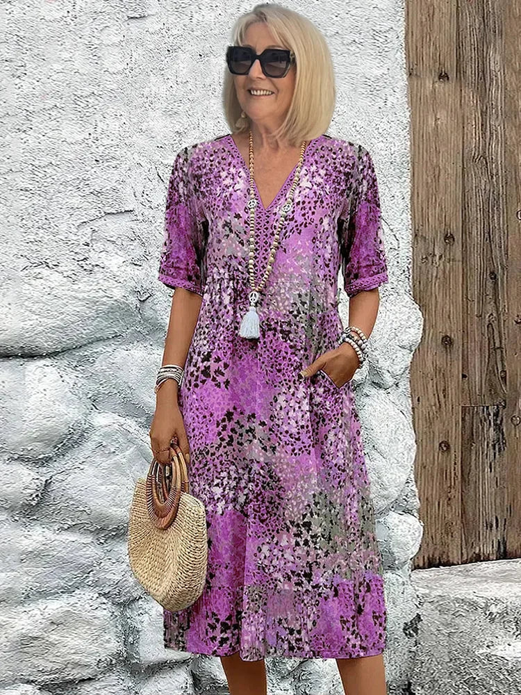 Monica – Elegant Floral Dress