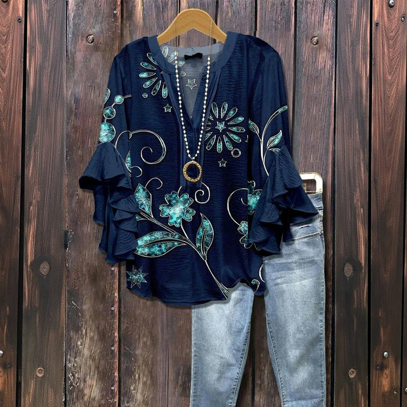 Isa™ - Timeless Floral Blouse