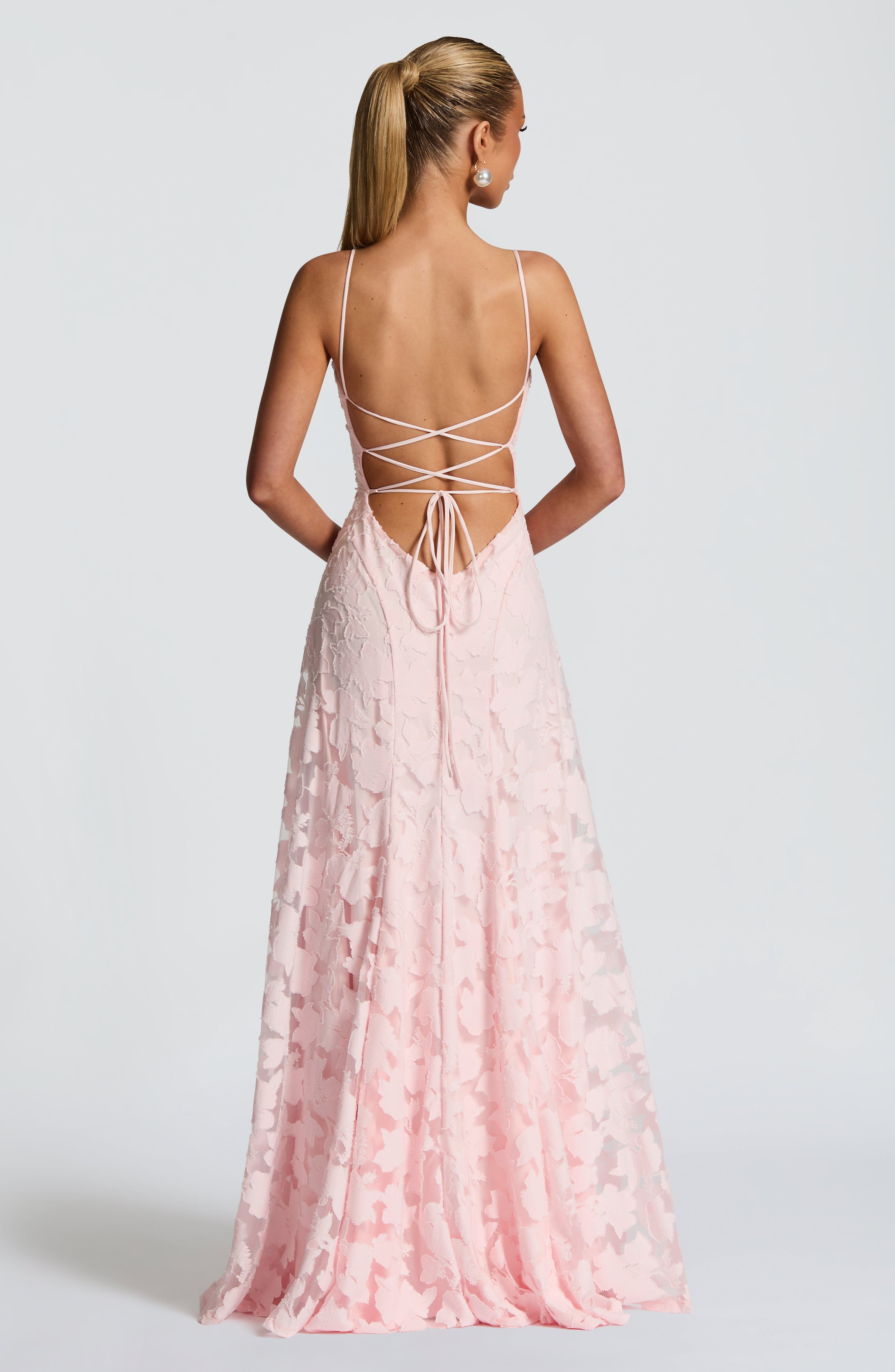 Francisa - Long Lace Corset Maxi Dress
