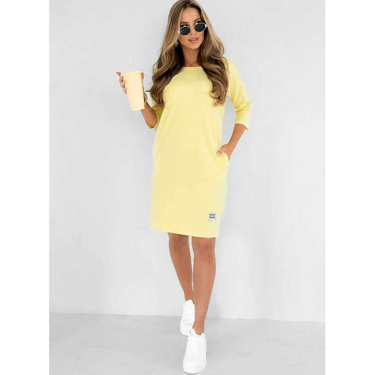Mira – 3/4 Sleeve Dress with Pockets
