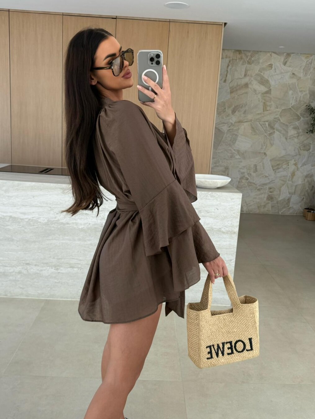 Demi – Flowing Jumpsuit with Ruffled Sleeves