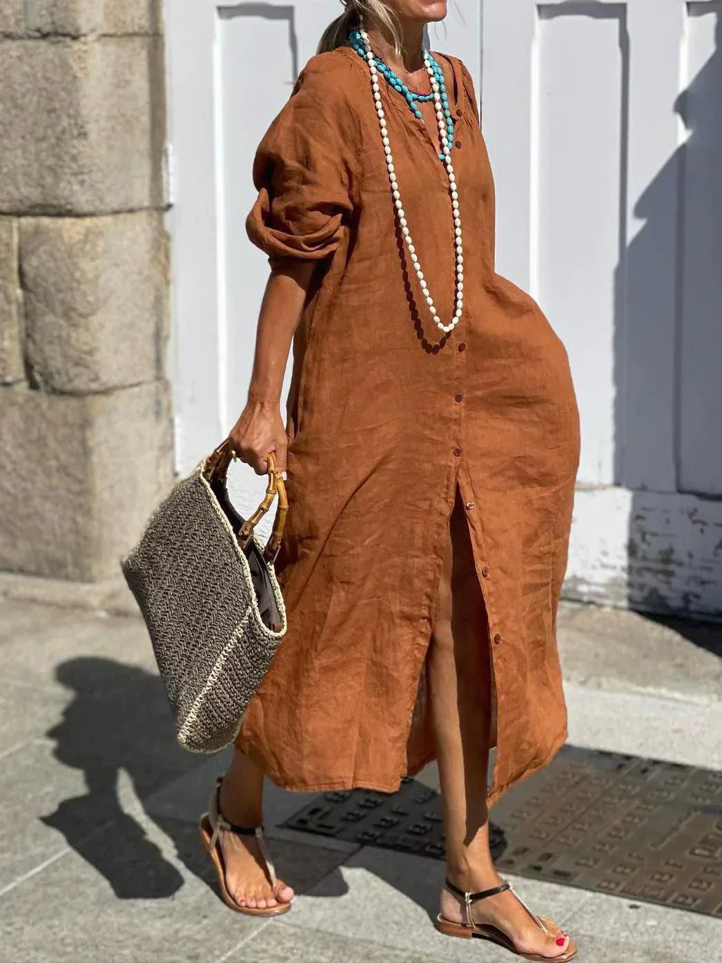 Monia - Loose Linen Dress